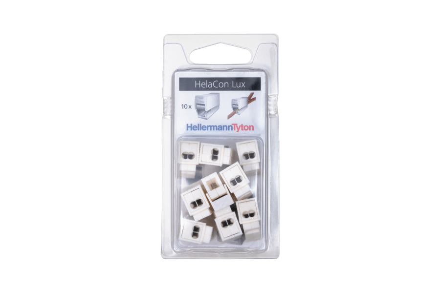 148-90058 HECL-2/1-BLISTER-PA66-WH, HellermannTyton