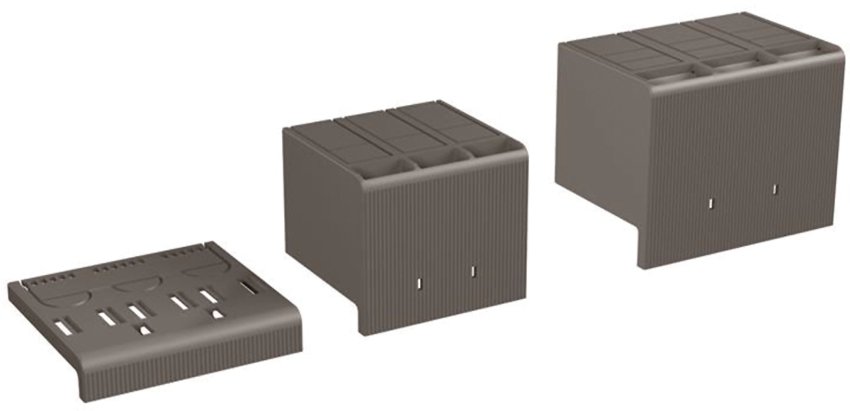 1SDA066655R1  LTC XT1 3p TERMINAL COVERS LOW 2pcs, ABB