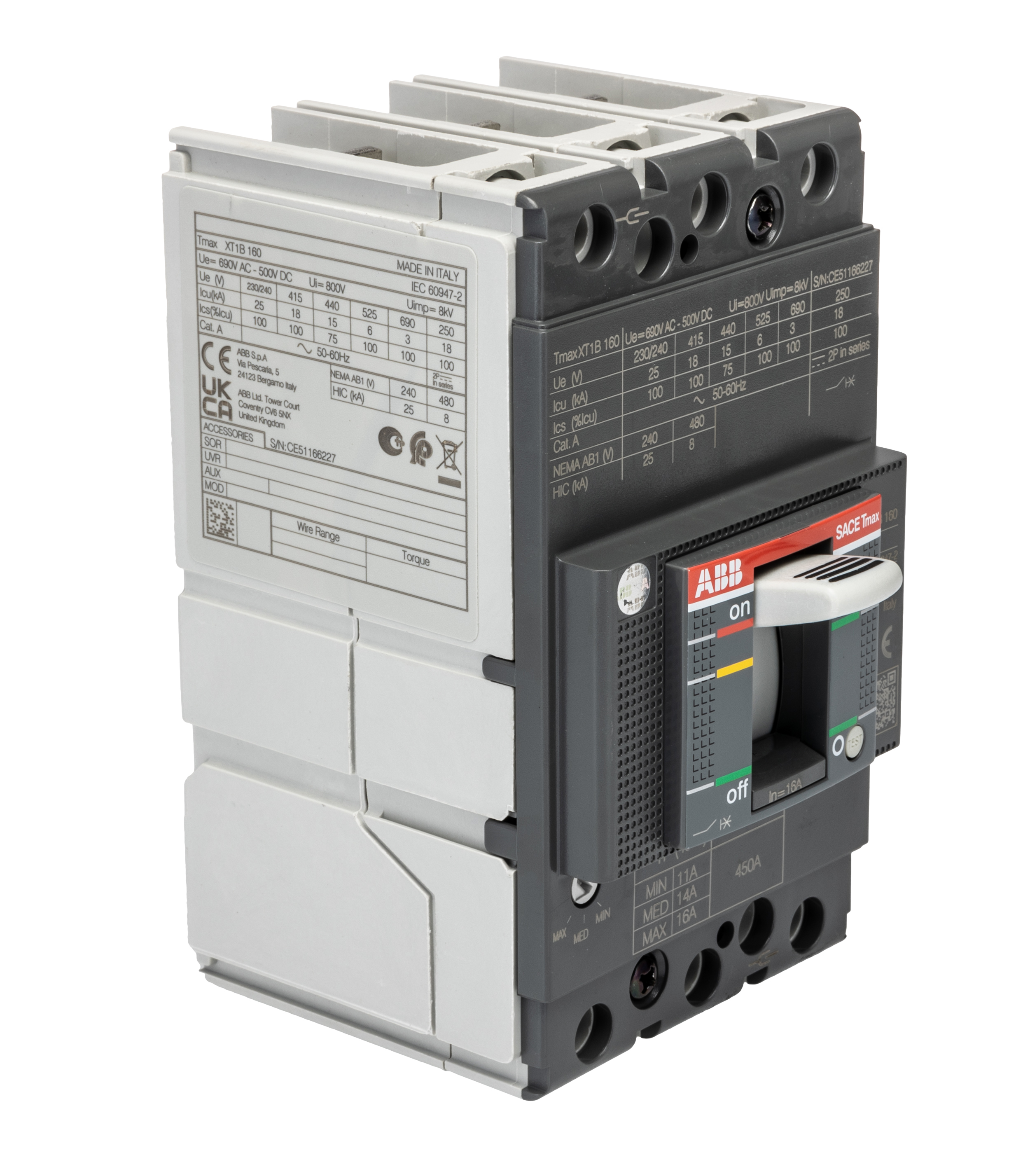 1SDA066799R1 XT1B 160 TMD 16A FF, ABB
