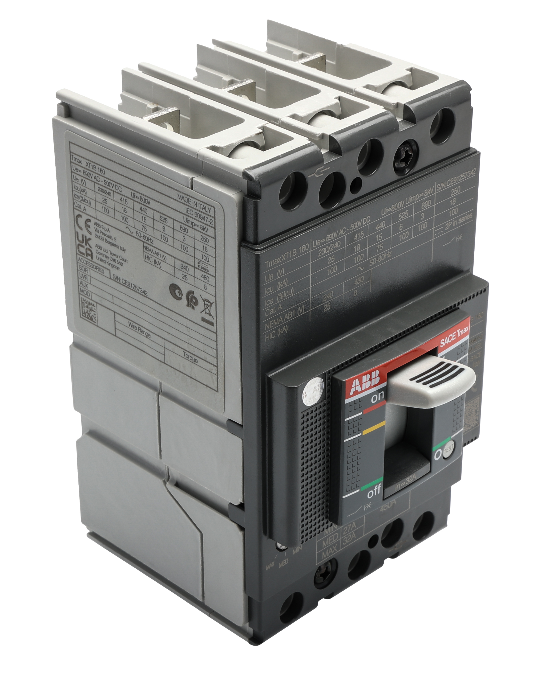 1SDA066802R1 XT1B 160 TMD 32A FF, ABB