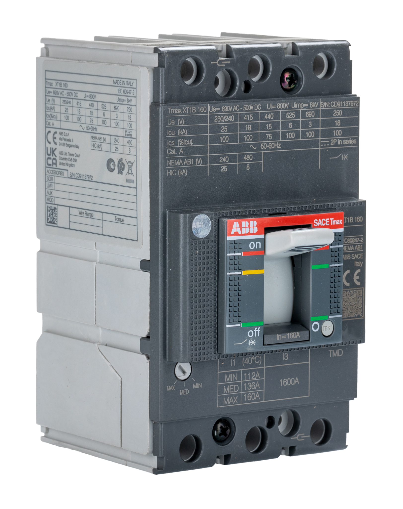 1SDA066809R1 XT1B 160 TMD 160A FF, ABB