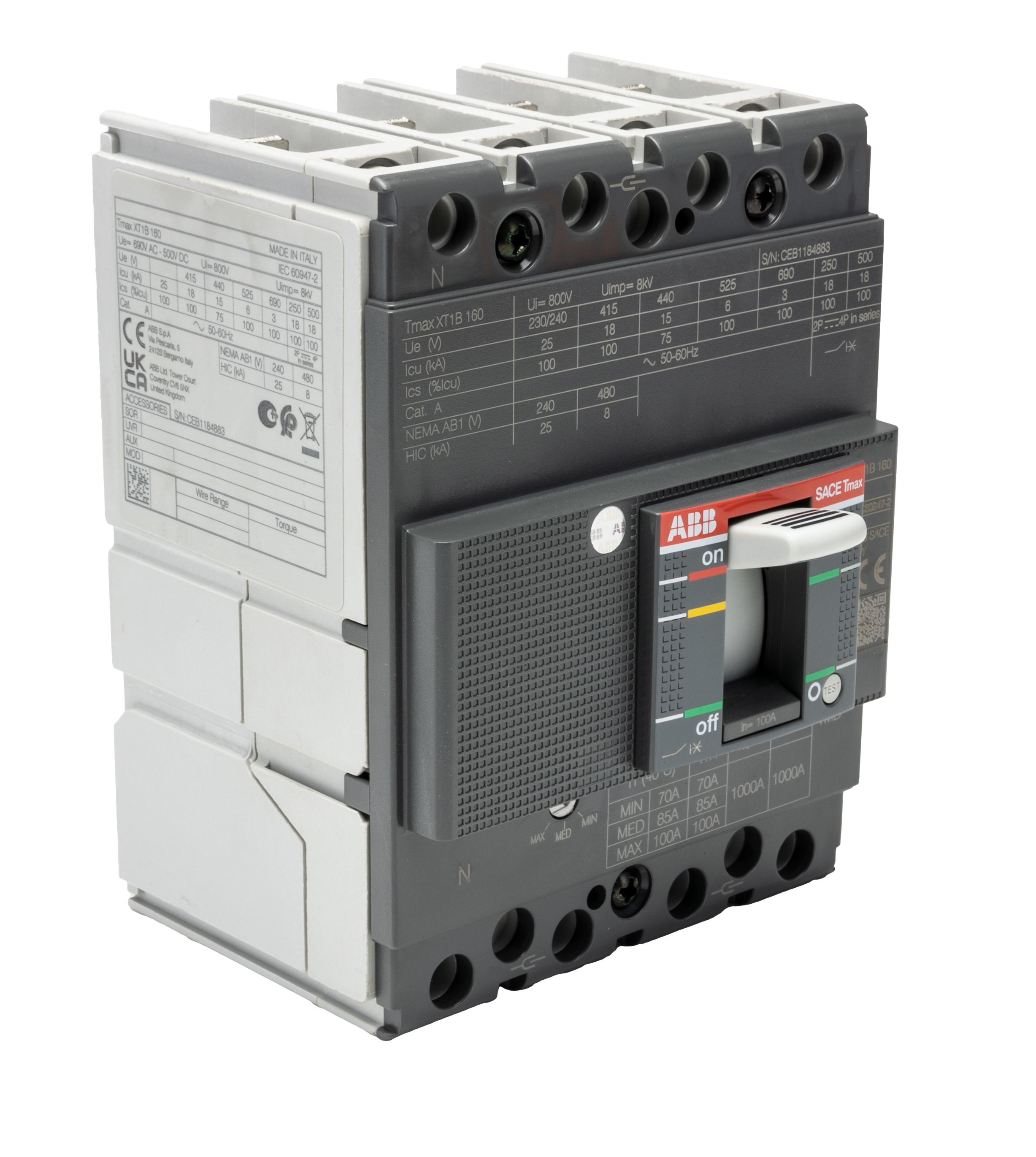 1SDA066818R1 XT1B 160 TMD 100A FF, ABB