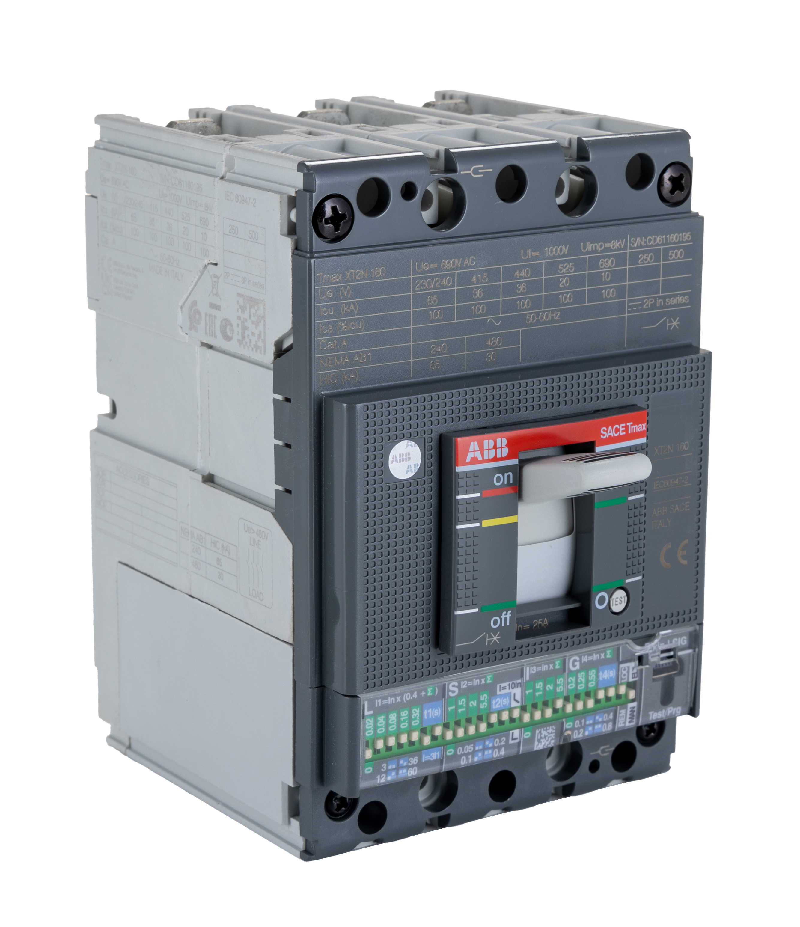 1SDA067073R1 XT2N 160 Ekip LSIG 25A FF, ABB