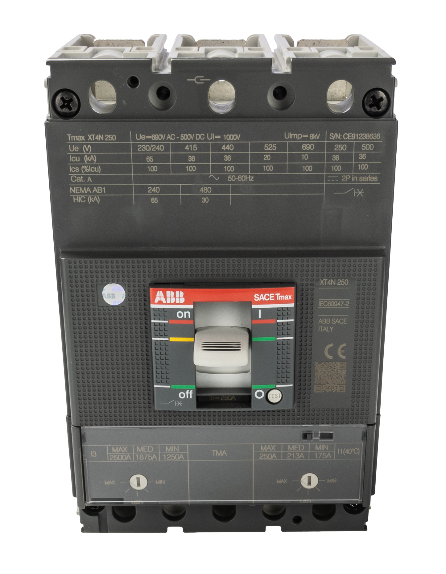 1SDA068092R1 XT4N 250 TMA 250A FF, ABB