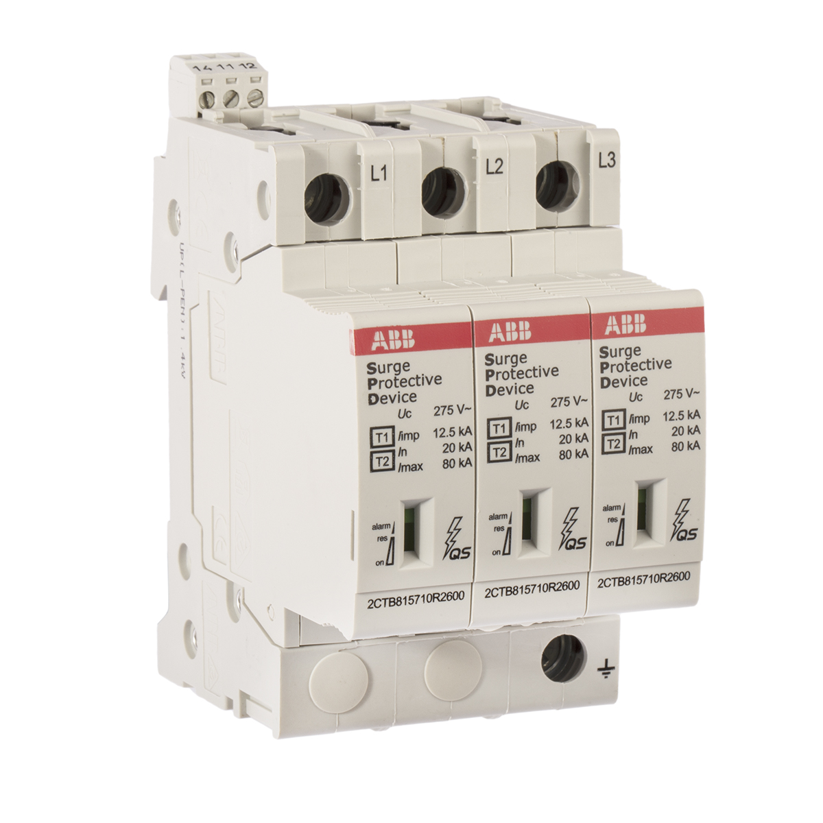 2CTB815710R0600  OVR T1-T2 3L 12.5-275s P TS QS, ABB