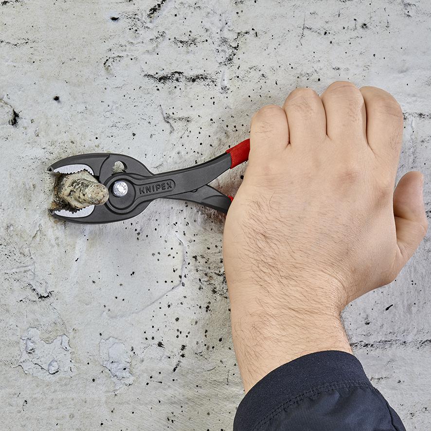 82-01-200 Knipex Twingrip Water Pump Pliers, 200 mm Overall, Straight Tip