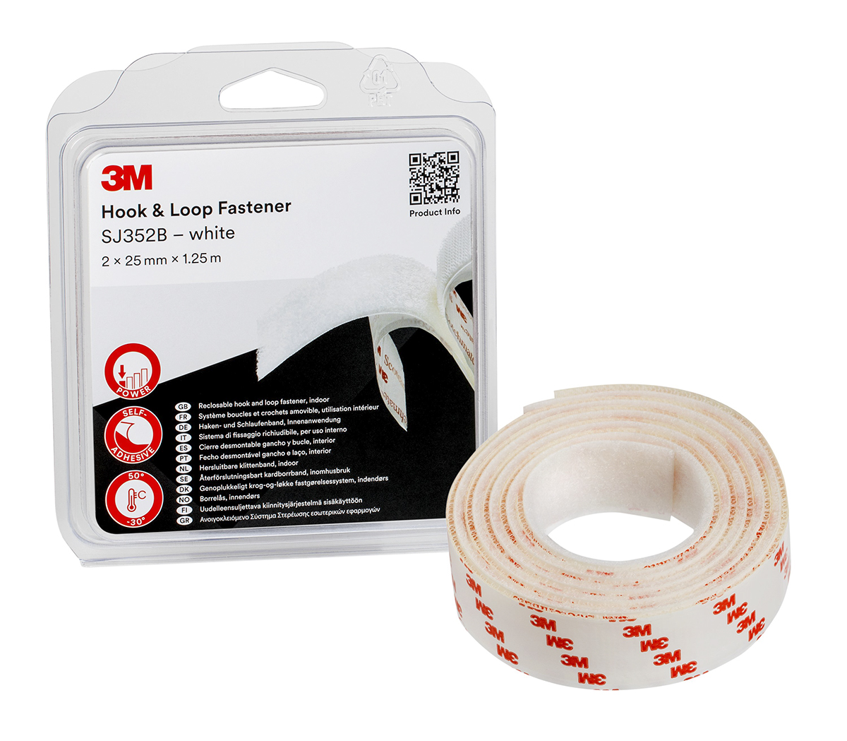 3M SJ352B white 25mm x 1,25m, 3M