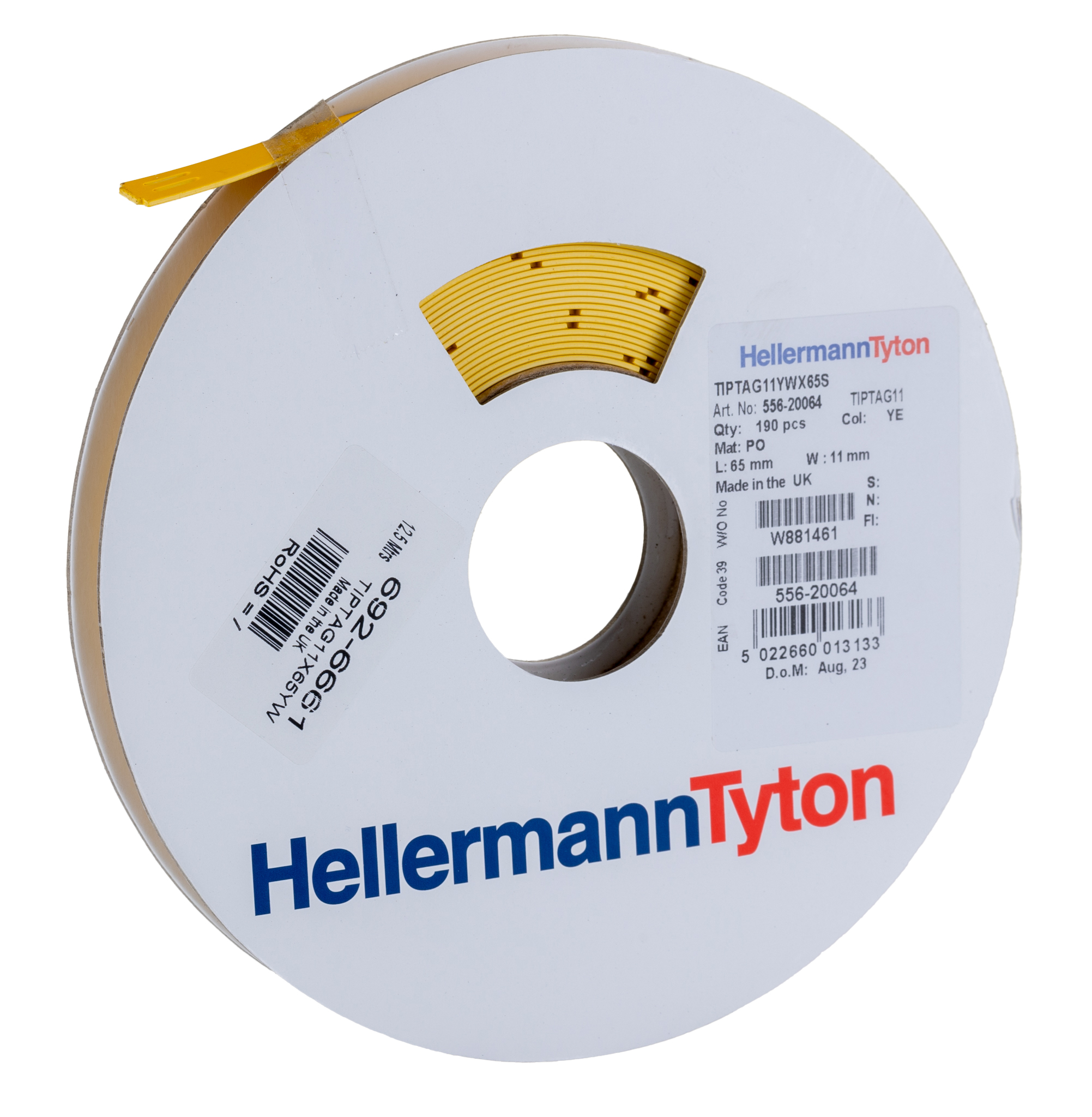 556-20064 TIPTAG11X65YE-PO-YE, HellermannTyton