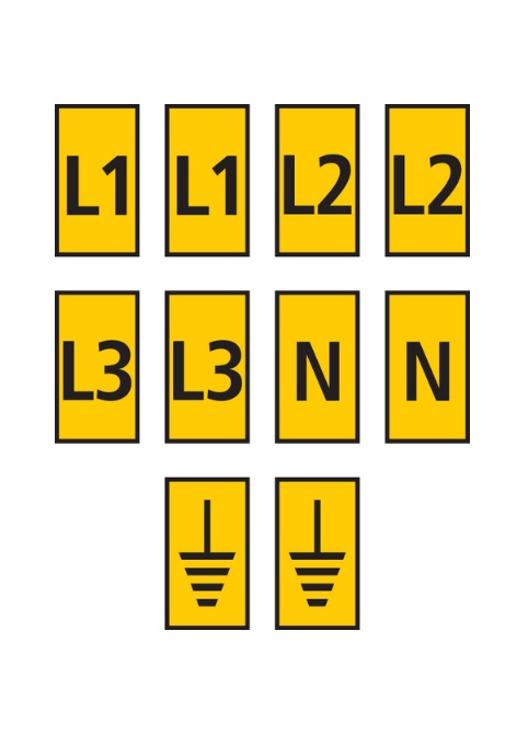 561-02303 WIC2-L1,L2,L3,N,EARTH-PA66-YE, HellermannTyton