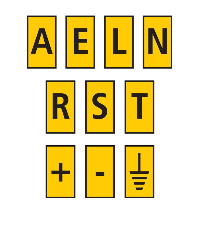 561-02994 WIC2-A,E,L,N,R,S,T,+,-,EARTH-PA66-YE, HellermannTyton