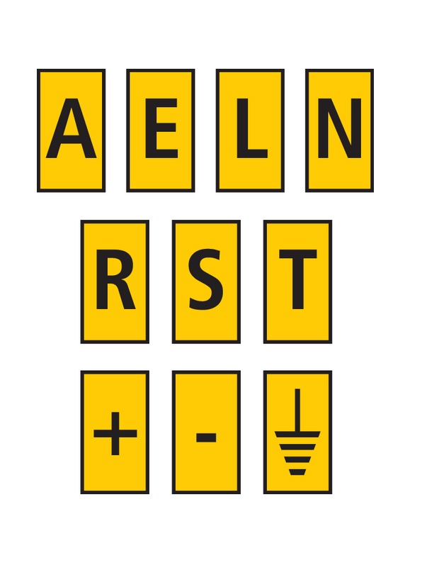 561-03994 WIC3-A,E,L,N,R,S,T,+,-,EARTH-PA66-YE, HellermannTyton