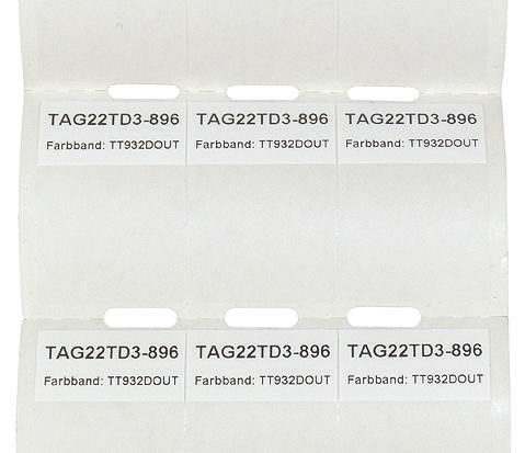 596-22896 TAG22TD3-896-WHCL-896-CL/WH (2500), HellermannTyton