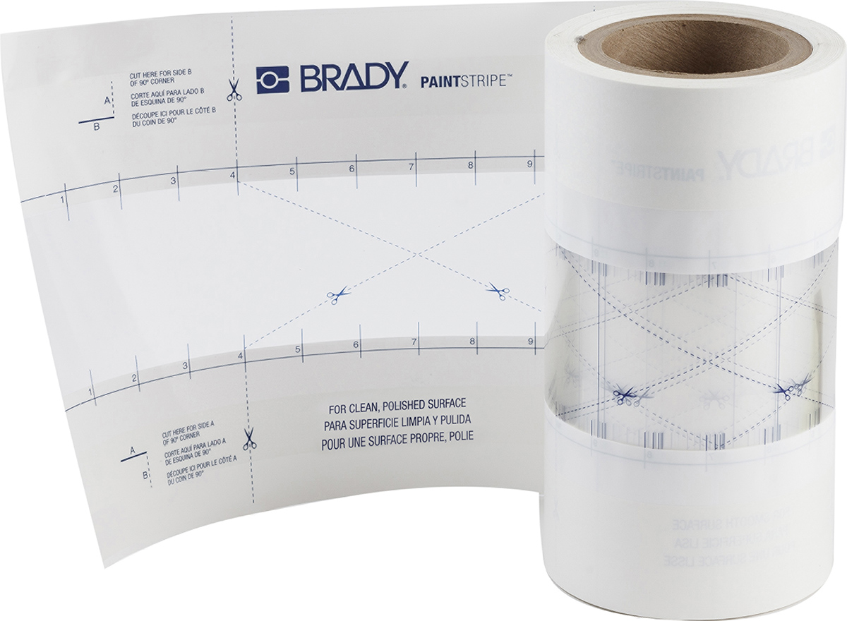 B518, 3" X 100 FT, FLOOR LINE STENCIL, Brady