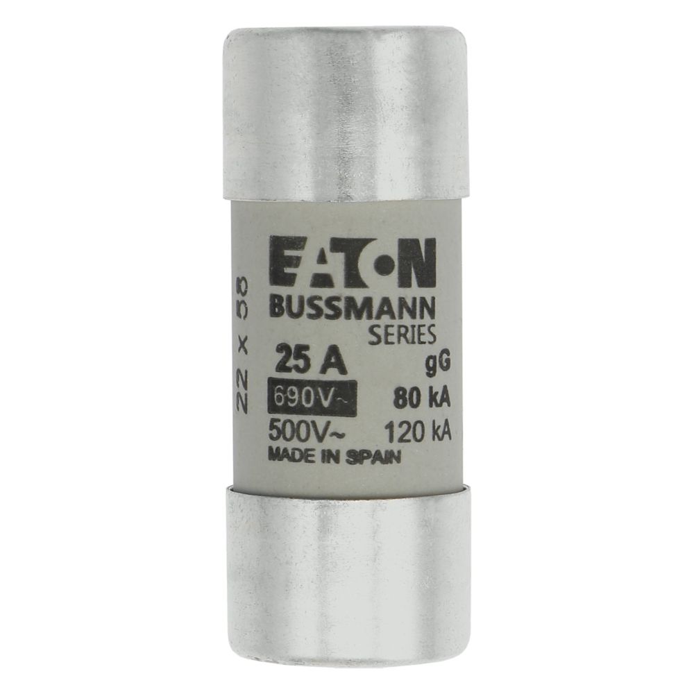 C22G25 CYLINDRICAL FUSE 22 x 58 25A GG 690V AC, Eaton