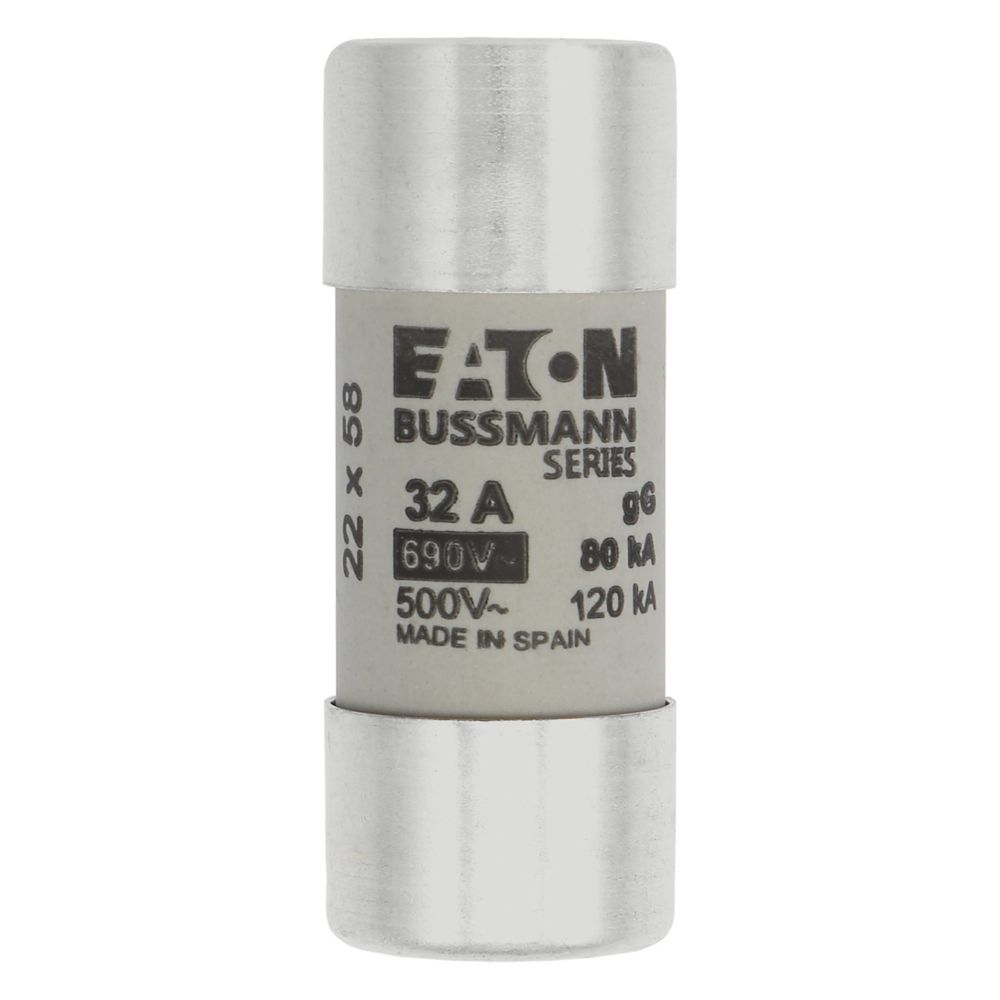 C22G32 CYLINDRICAL FUSE 22 x 58 32A GG 690V AC, Eaton
