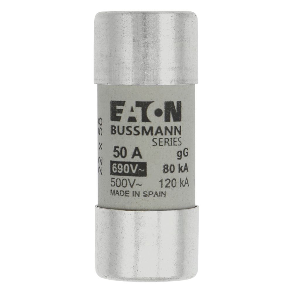 C22G50 CYLINDRICAL FUSE 22 x 58 50A GG 690V AC, Eaton