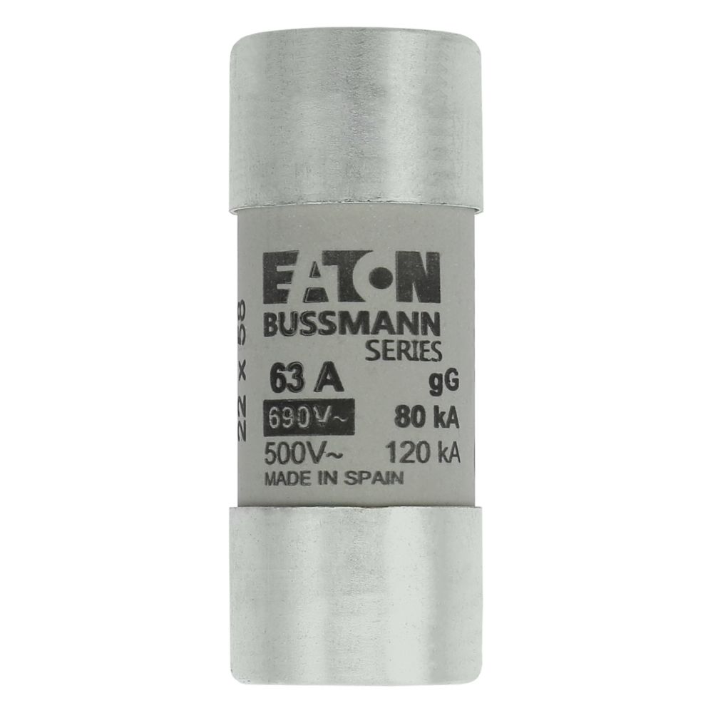 C22G63 CYLINDRICAL FUSE 22 x 58 63A GG 690V AC, Eaton