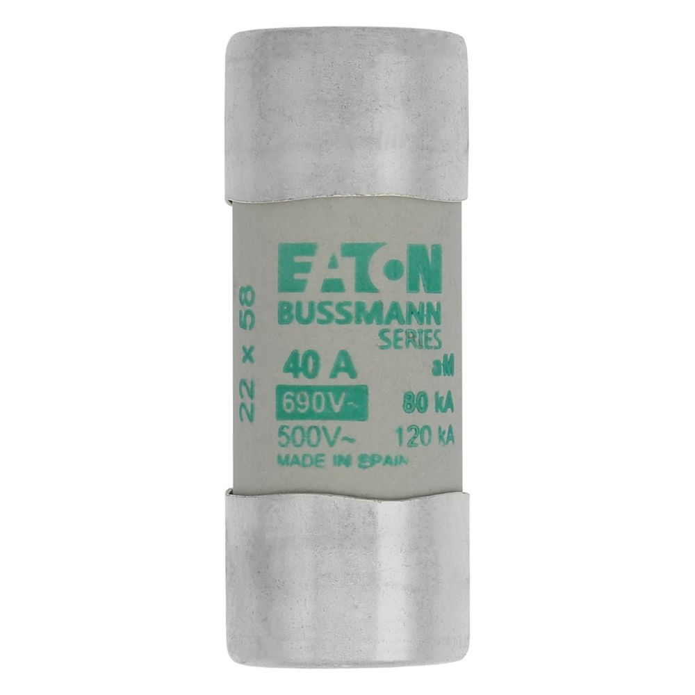 C22M40 CYLINDRICAL FUSE 22 x 58 40A AM 690V AC, Eaton