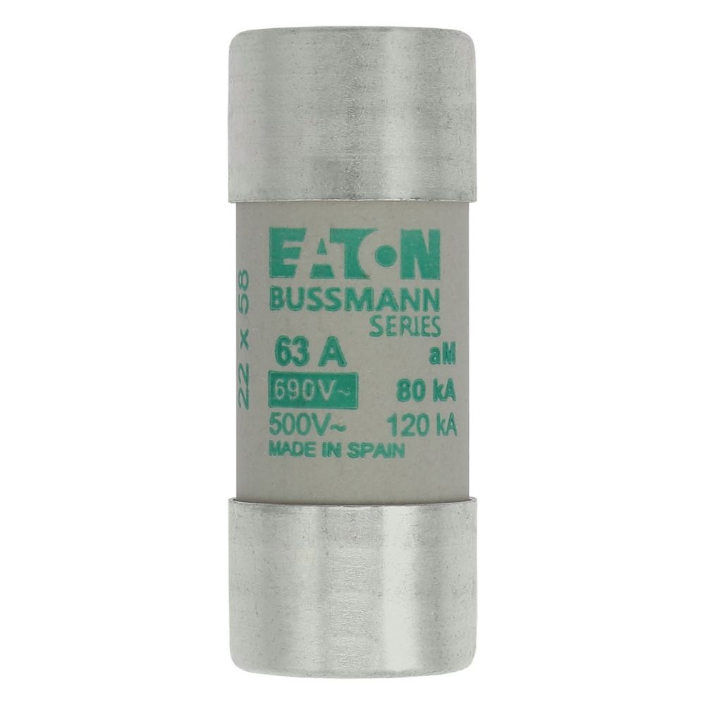 C22M63 CYLINDRICAL FUSE 22 x 58 63A AM 690V AC, Eaton