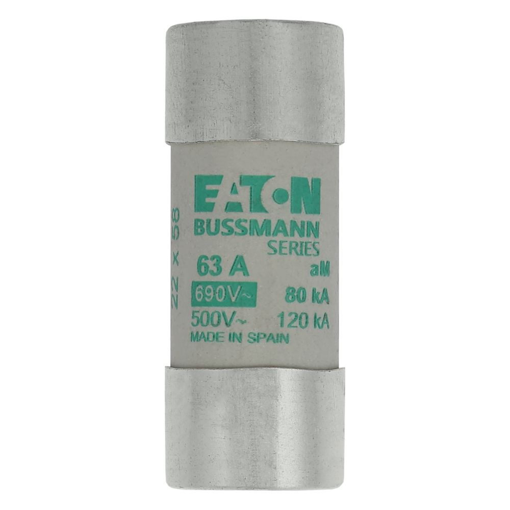 C22M63S CYL FUSE >STR >22 x 58 63A AM 690V AC, Eaton