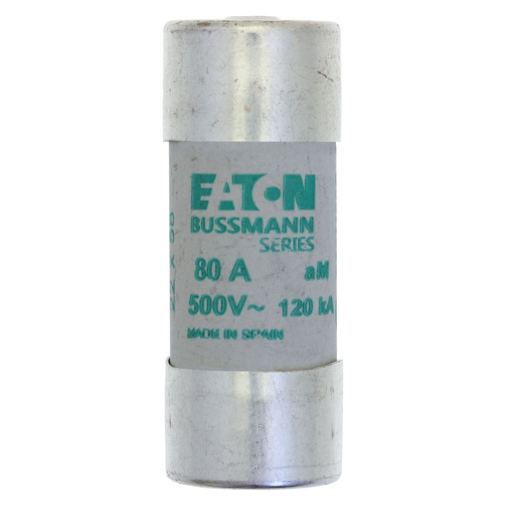 C22M80S CYL FUSE >STR >22 x 58 80A AM 500V AC, Eaton
