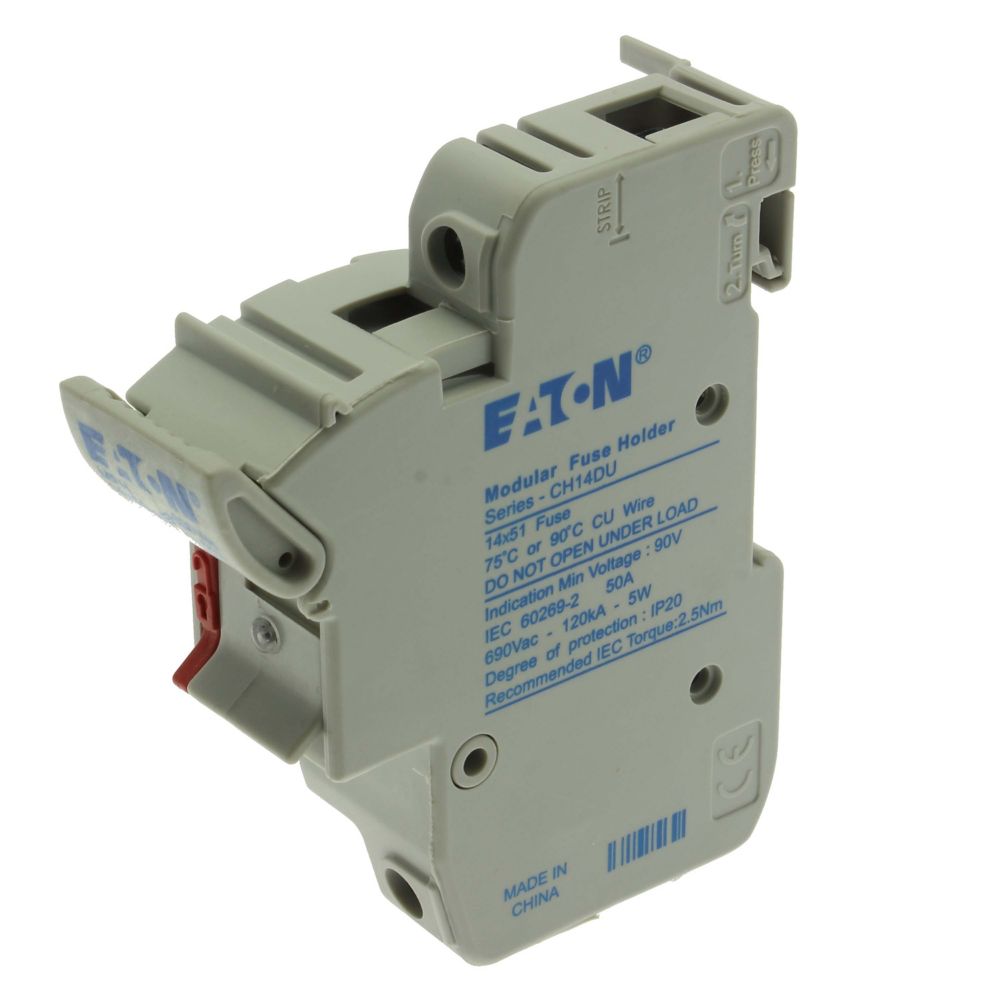 CH141DIU 1P 14x51 Neon Indicator Fuse Holder, Eaton