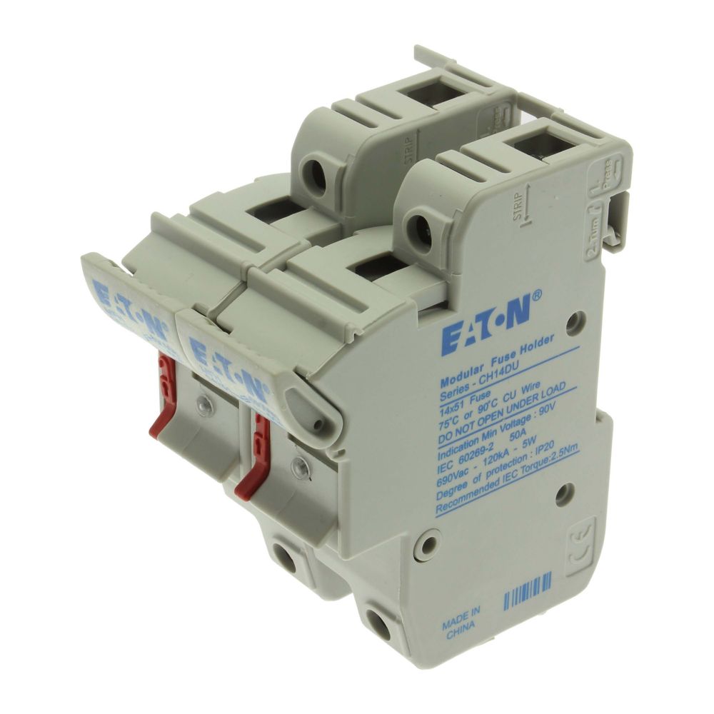 CH142DIU 2P 14x51 Neon Indicator Fuse Holder, Eaton