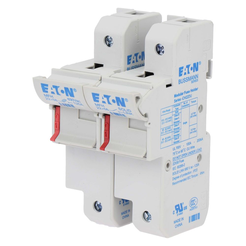 CH221DNU 1P+N 22x58 Fuse Holder, Eaton