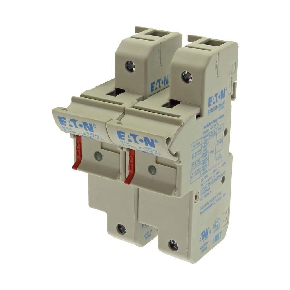CH222DIU 2P 22x58 Neon Indicator Fuse Holder, Eaton