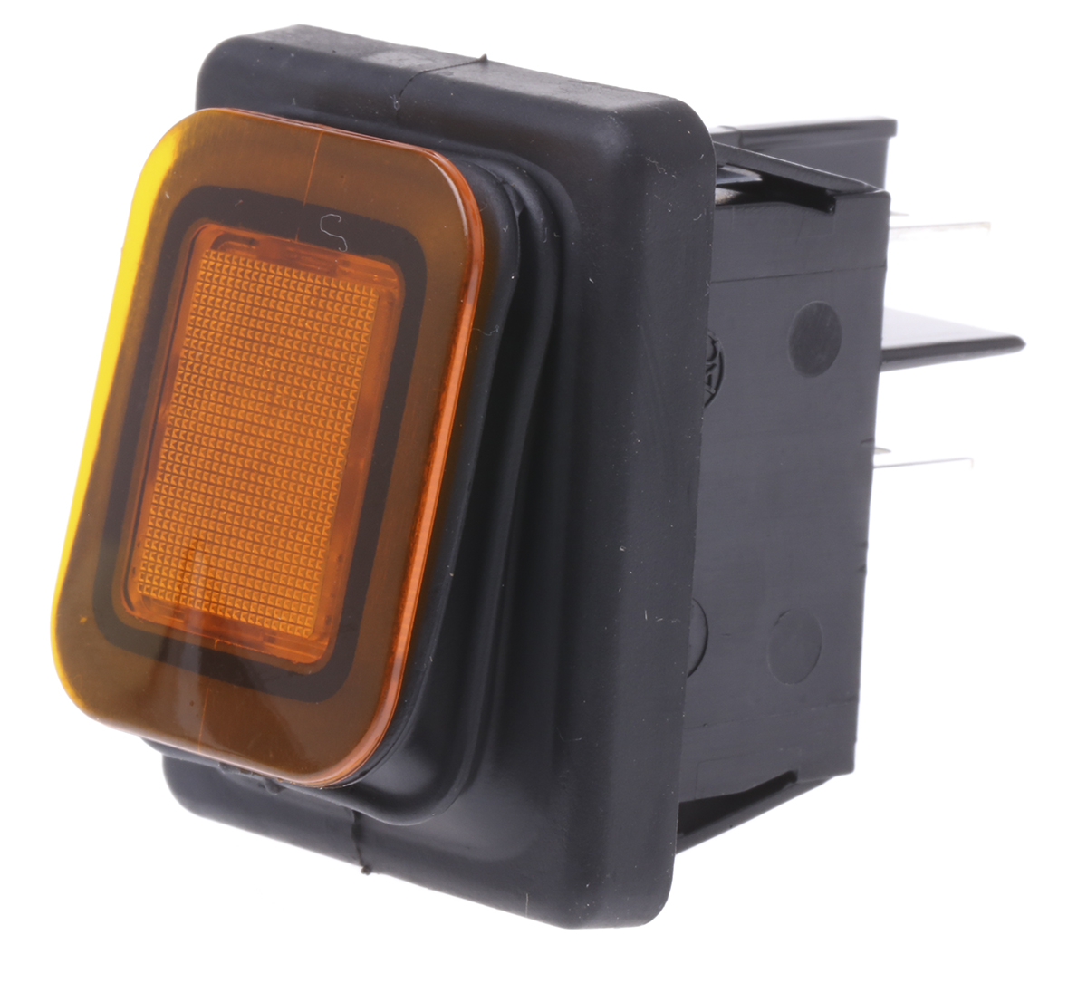 DPST AMBER ILLUM ROCKER SWITCH, IP65, Molveno