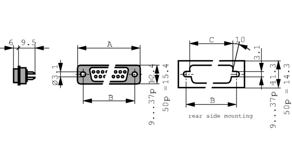 DT15PZ/2, Deltron Connectors
