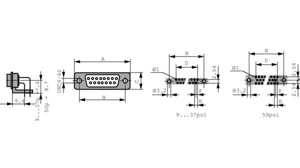 DTS50PYC/2M66UN, Deltron Connectors