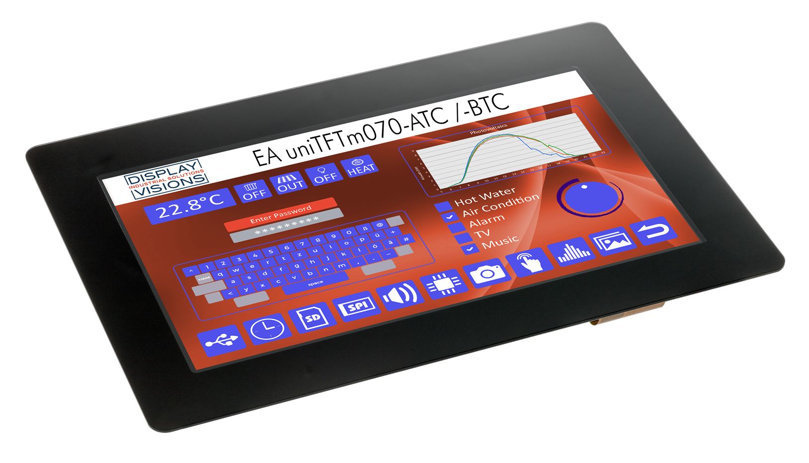 EA UNITFTM070-BTC, Display Visions