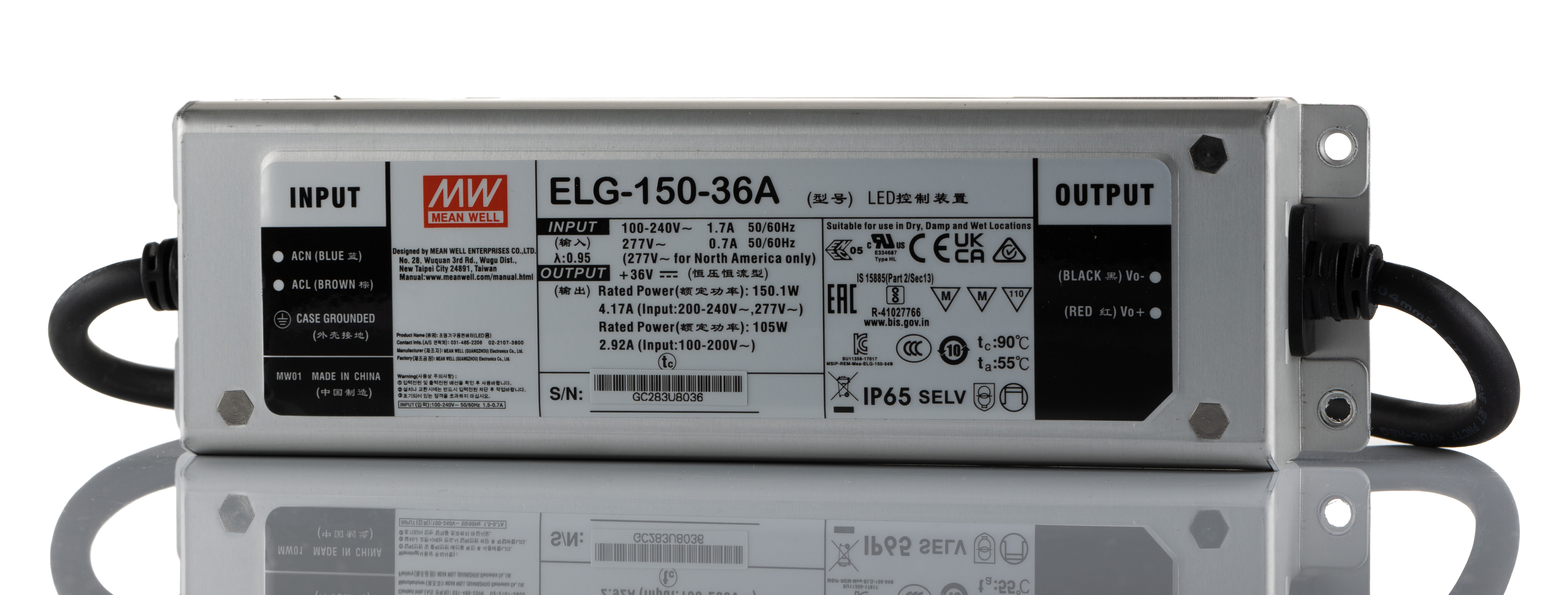 ELG-150-36A, MEAN WELL