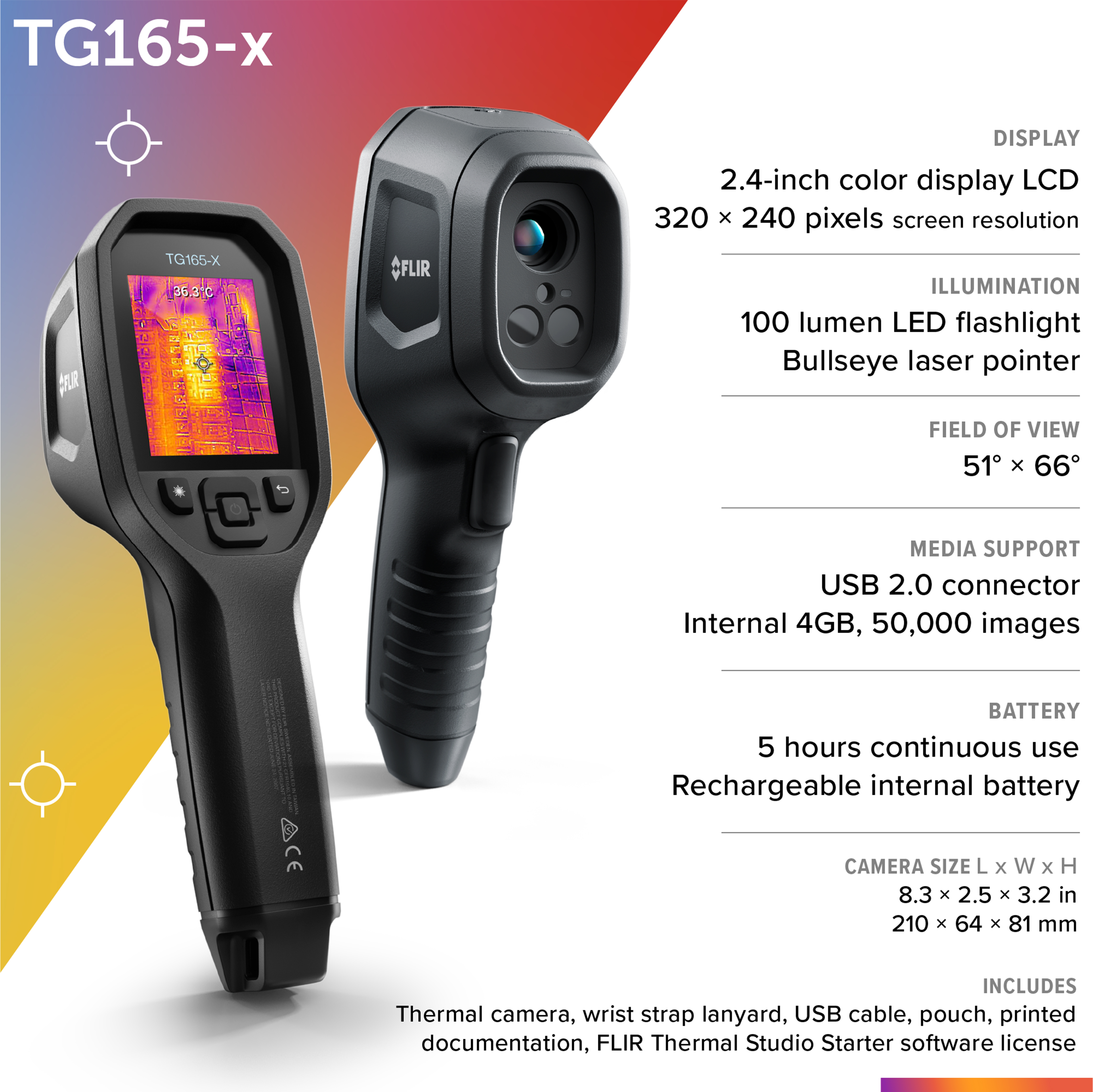 FLIR TG165-X, FLIR