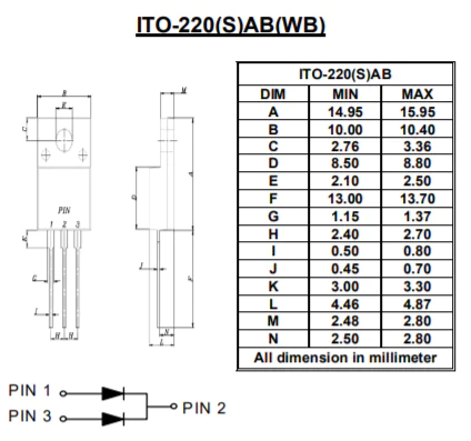 G40H100CTFW, DiodesZetex