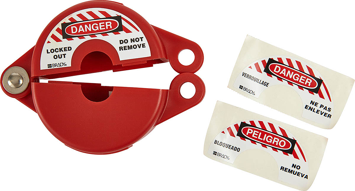 GATE VALVE LOCKOUTS GVLO 1-2.5 RED, Brady