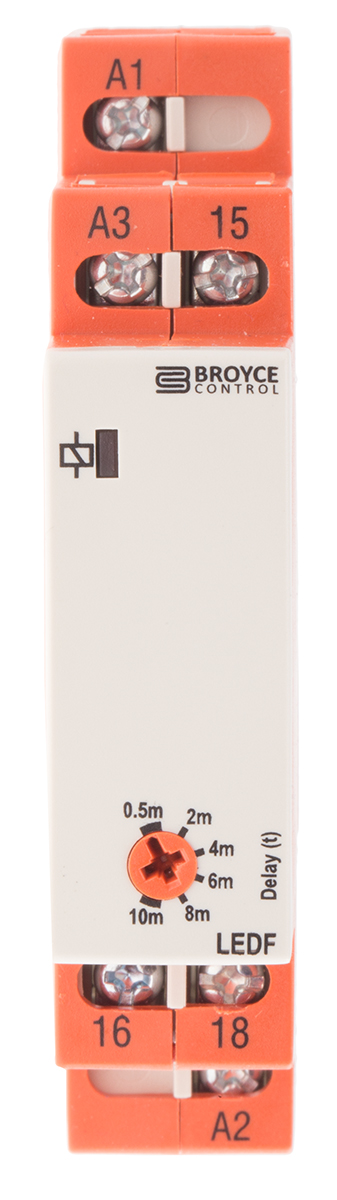 LEDF 24VAC/DC/110VAC. 0.5-10 Mins, Broyce Control