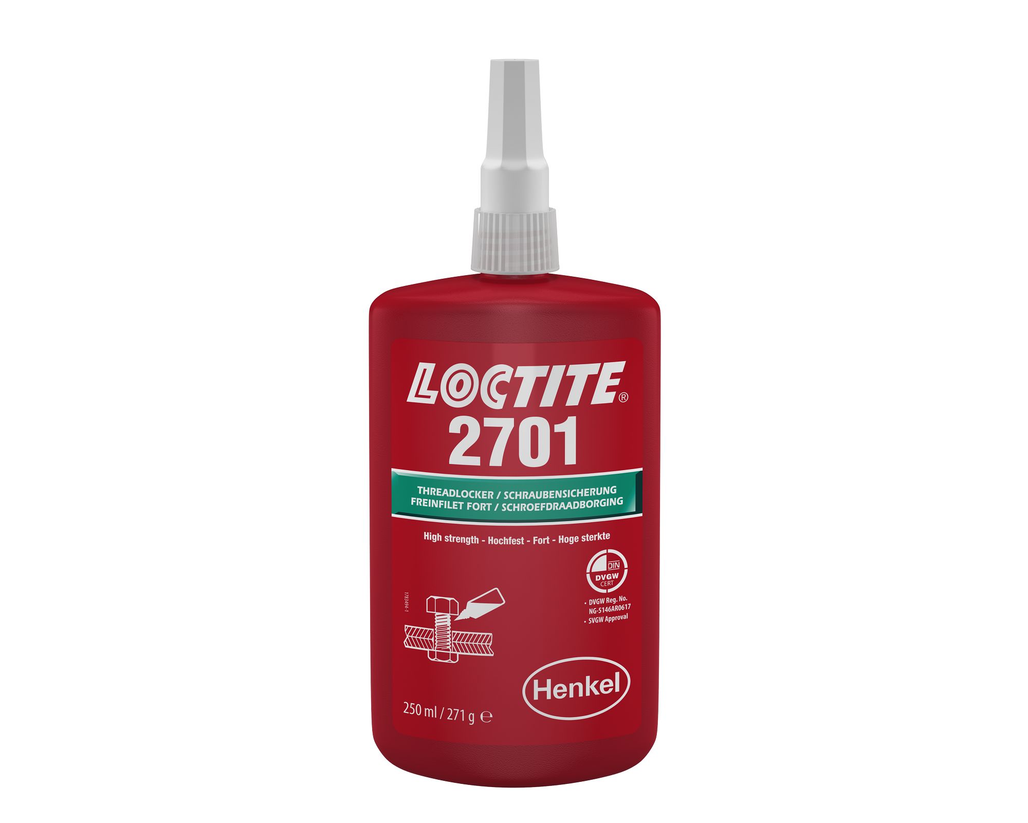 LOCTITE 2701 BO 250ML EGFD, Loctite