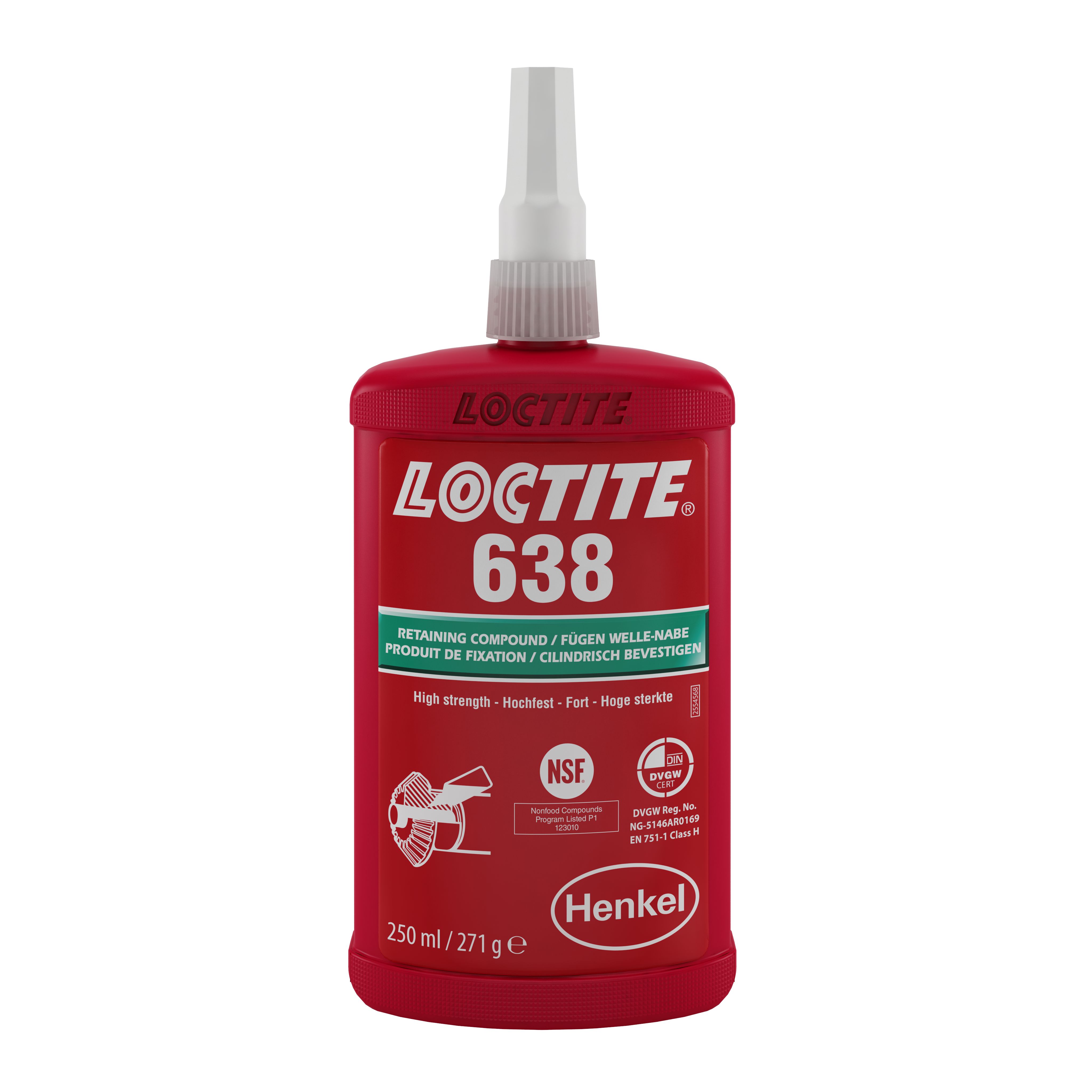 LOCTITE 638 BO250ML EGFD, Loctite