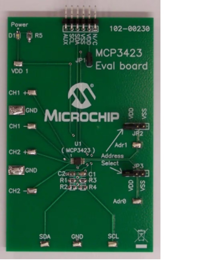 MCP3423EV, Microchip