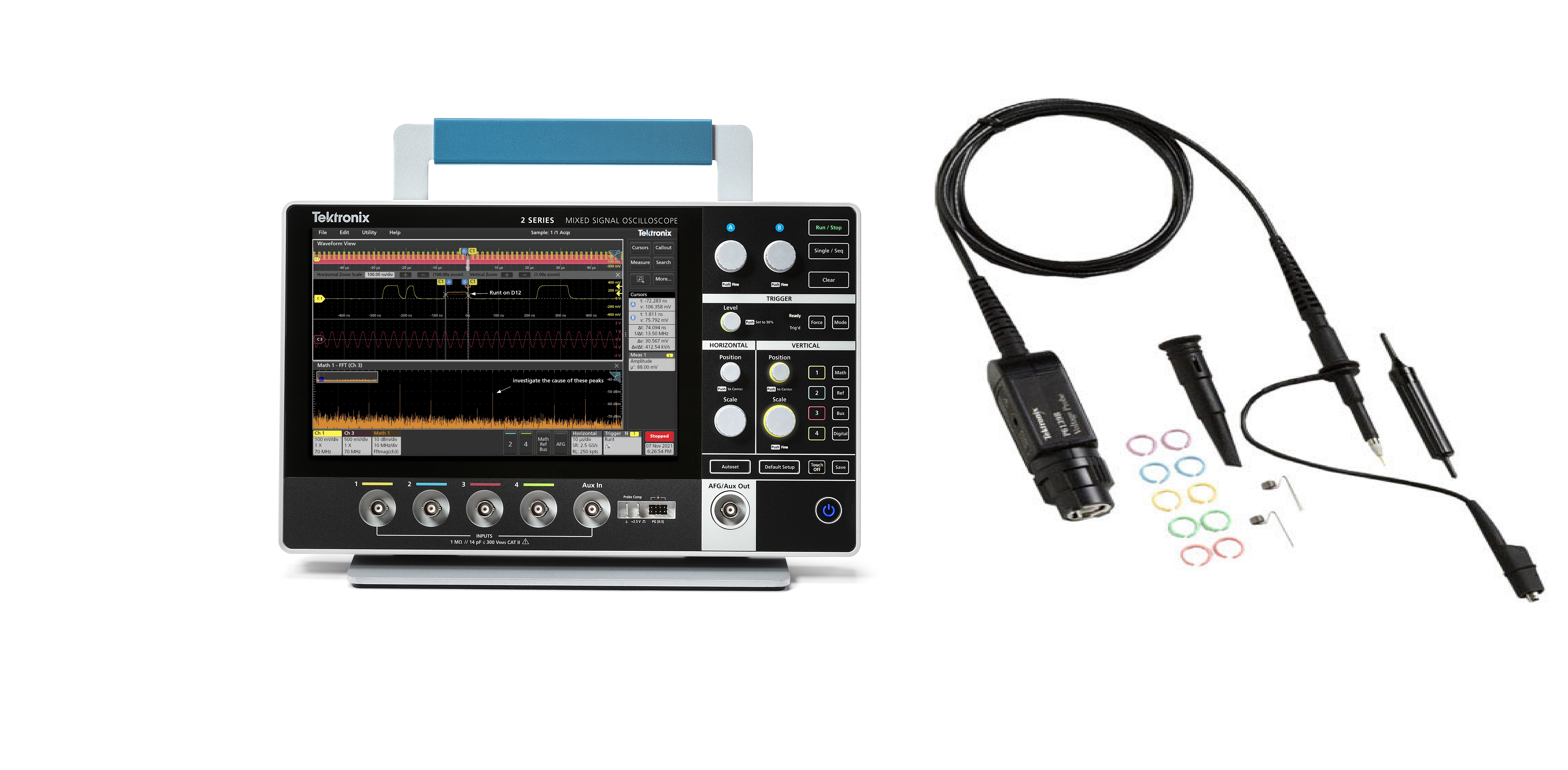 MSO24 2-BW-500 + MSO24 2-P6139B, Tektronix