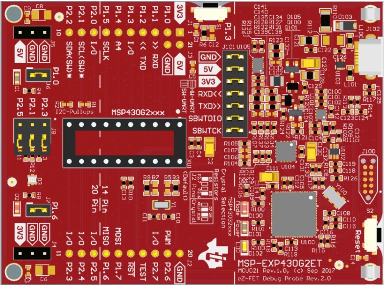 MSP-EXP430G2ET, Texas Instruments