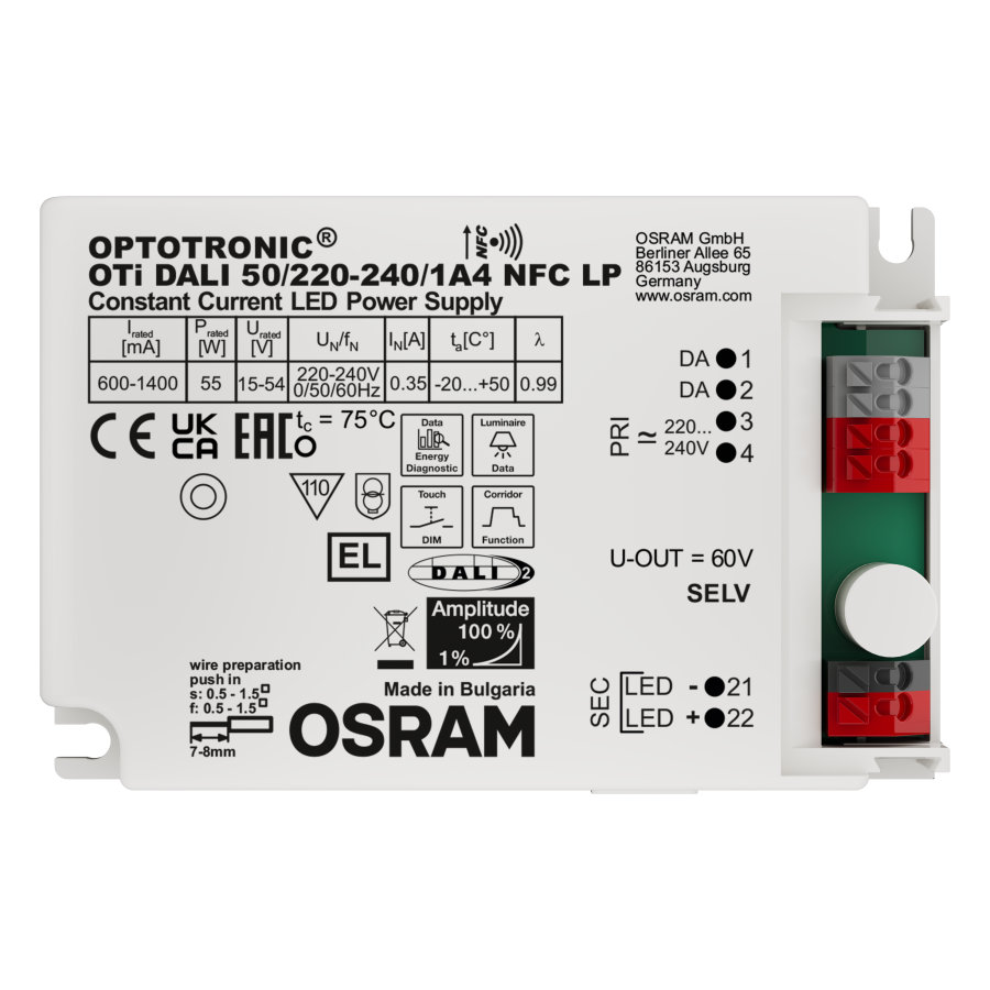 OTI-DALI-50/220-240/1A4-NFC-LP, Osram