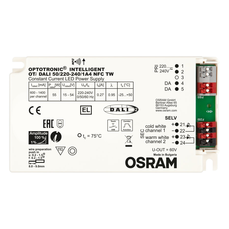OTI-DALI-50/220-240/1A4-NFC-TW, Osram