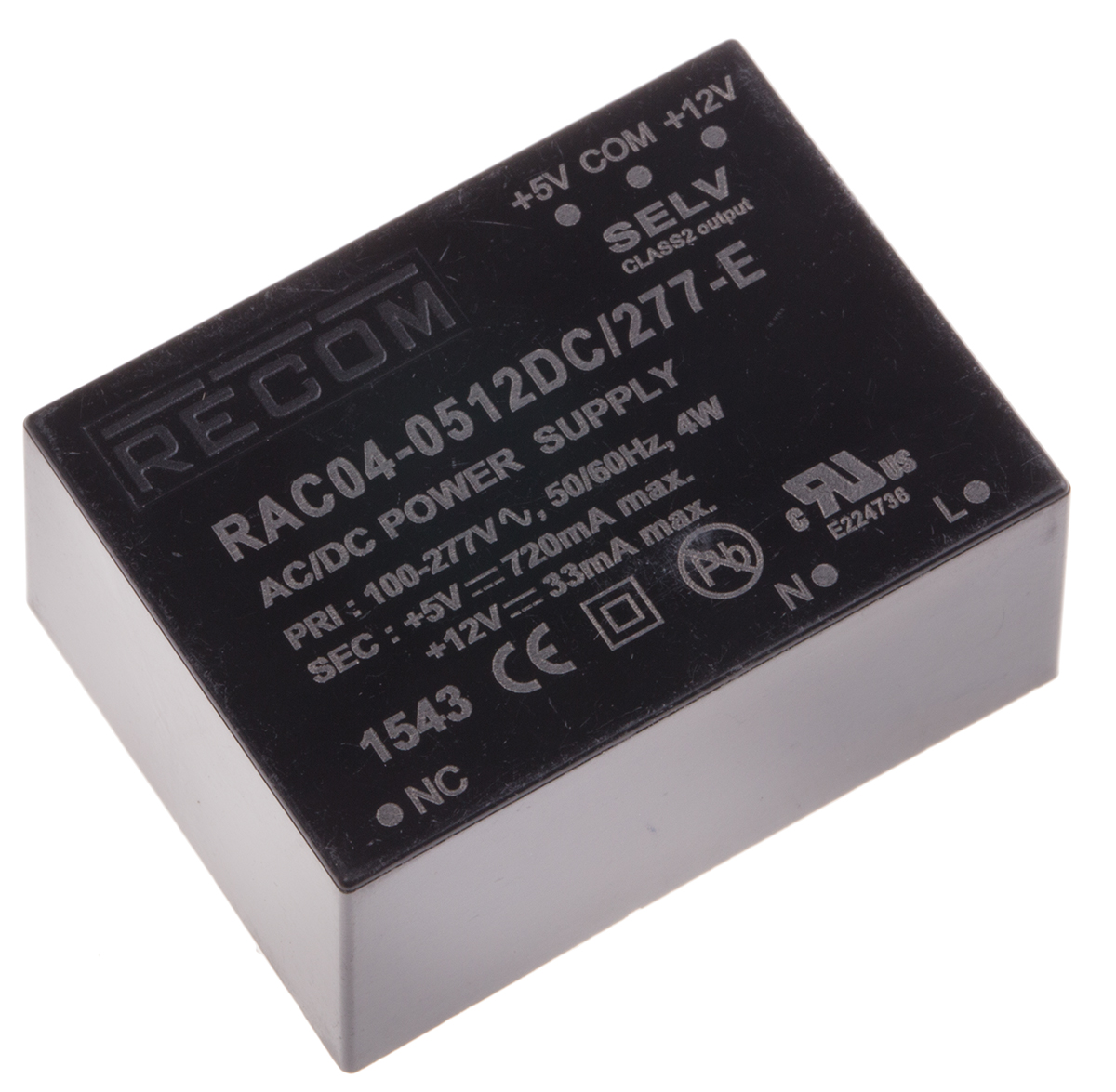 RAC04-0512DC/277-E, Recom