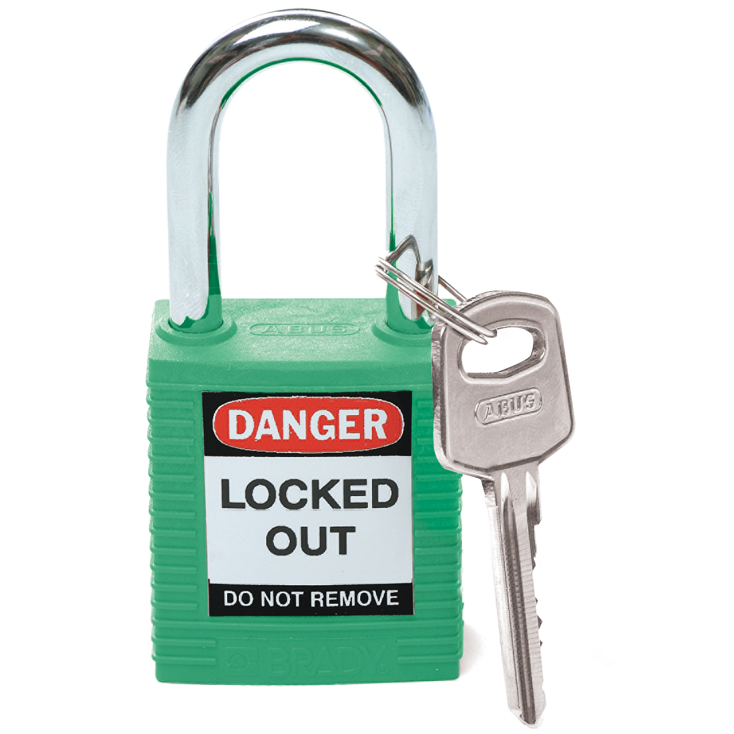 SFTY PADLOCK STEEL 38MM SHA GREEN 6/PAC, Brady