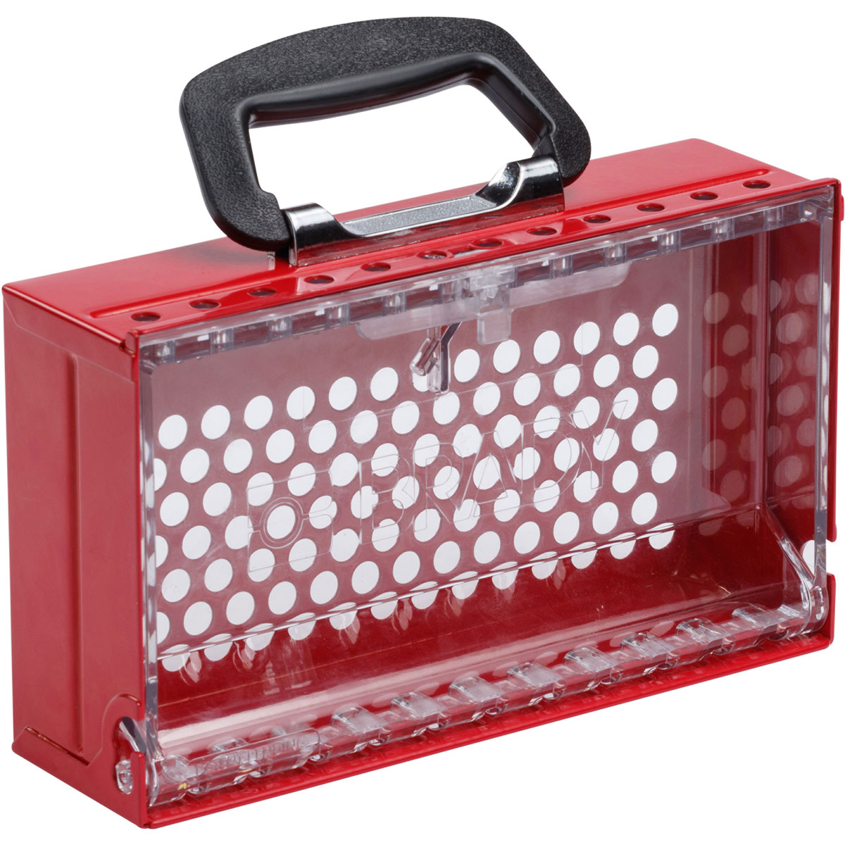 SLIMVIEW LOCK BOX, 12 PADLOCK, RED, Brady
