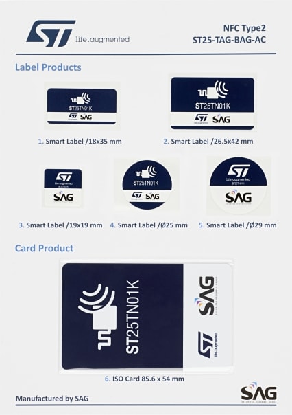 ST25-TAG-BAG-AC, STMicroelectronics