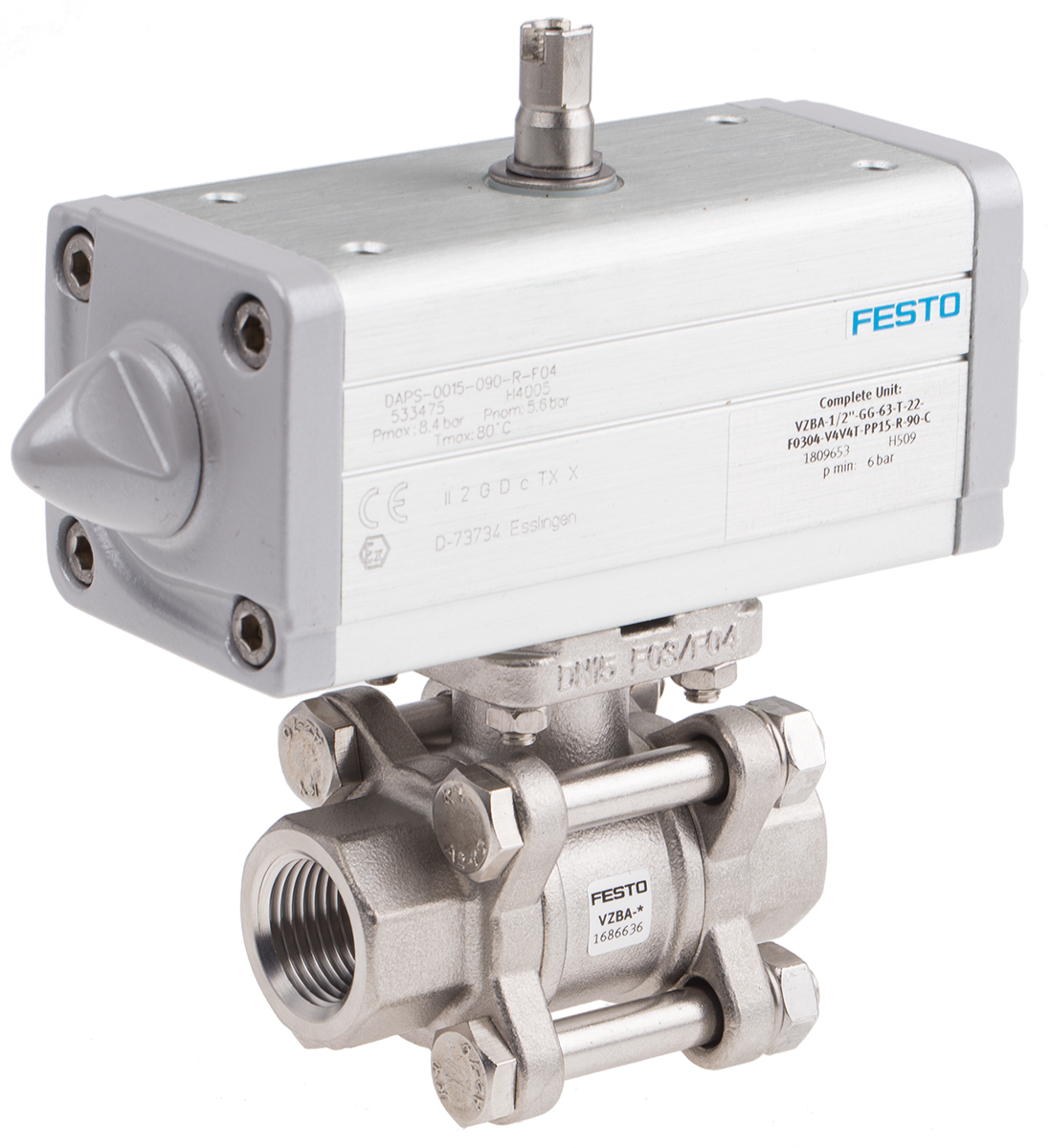 VZBA-1/2"-GG-63-T-22-F0304-V4V4T-PP15-R-90-C, Festo